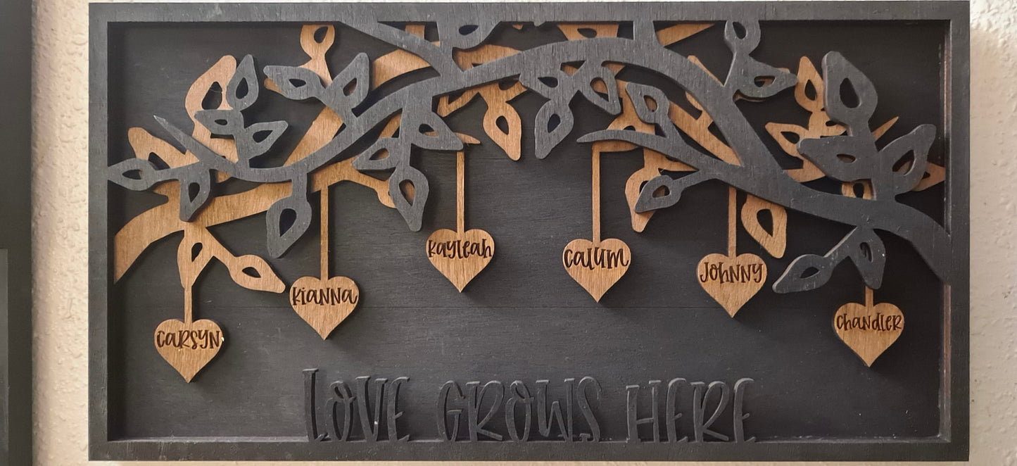 3D Family Tree Sign