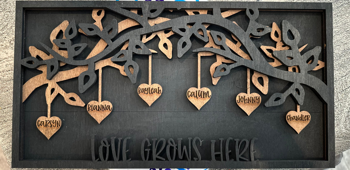 3D Family Tree Sign