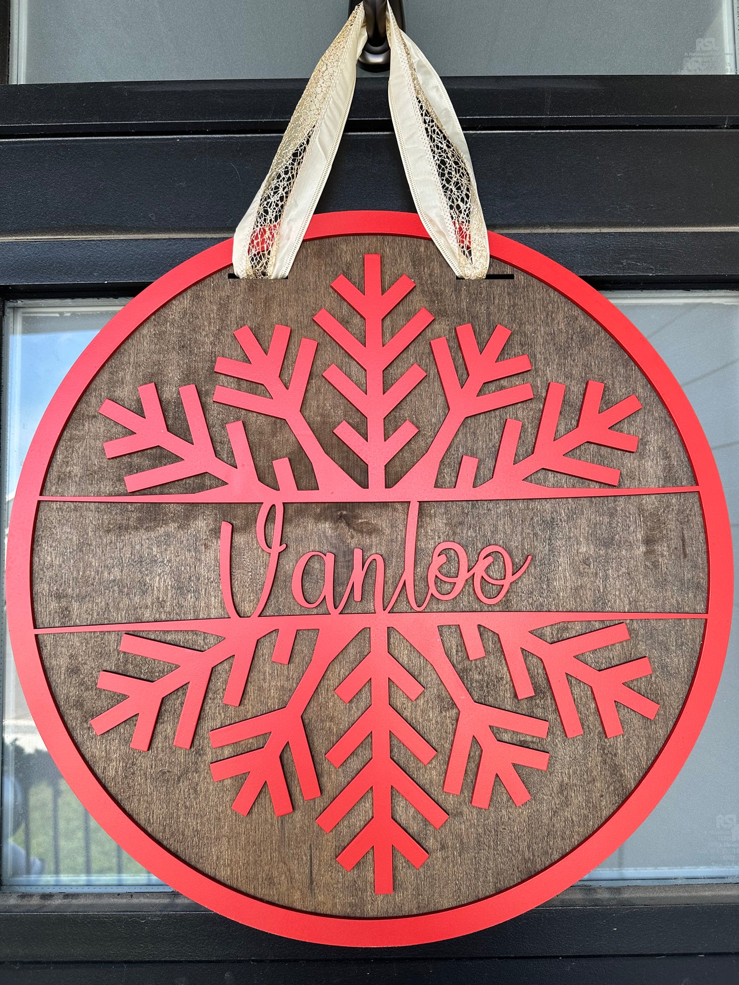 18” Snowflake Door Sign