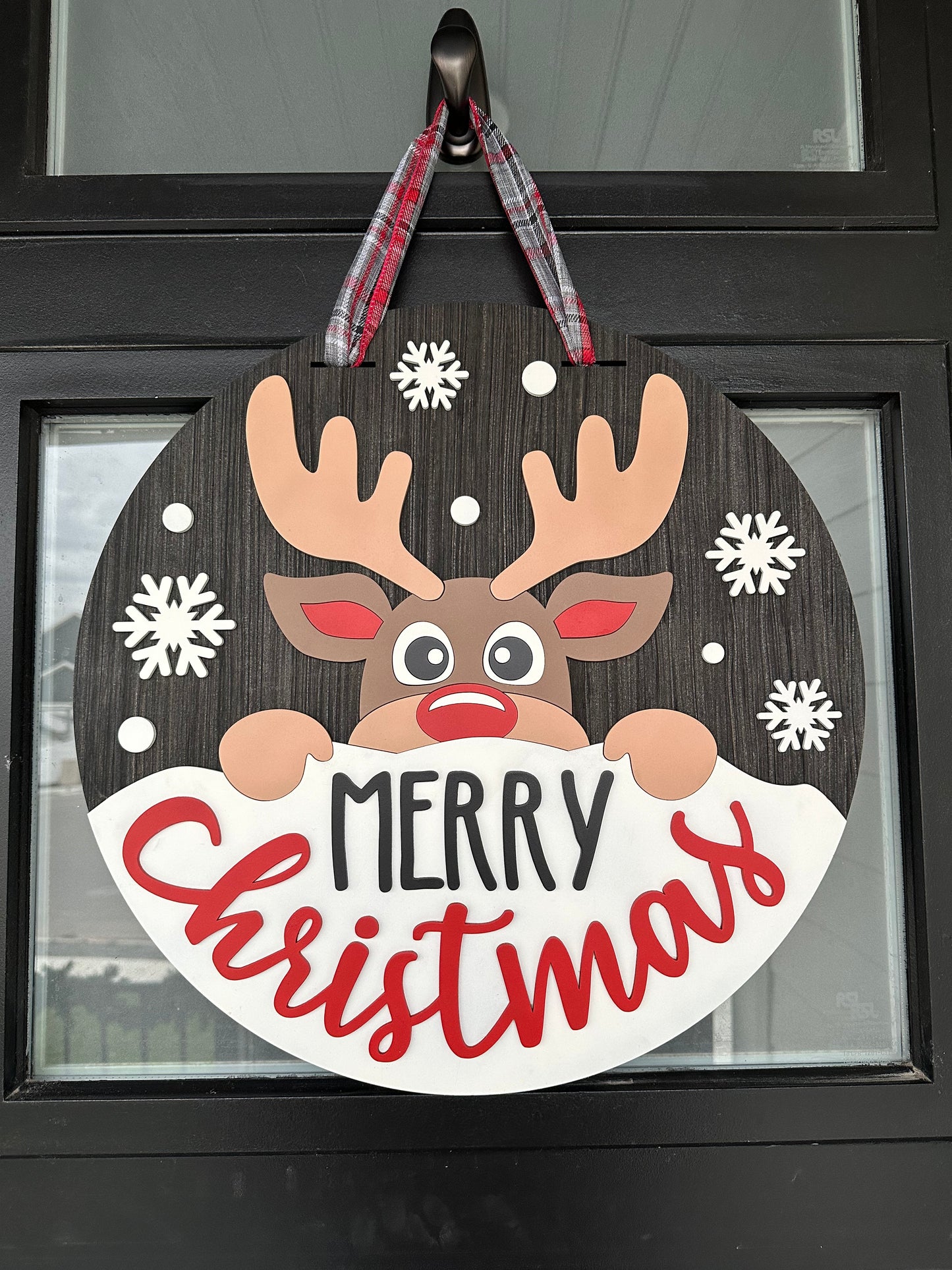 18” Reindeer Door Sign