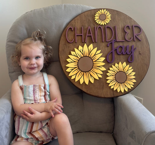 18” Sunflower Nursery Sign