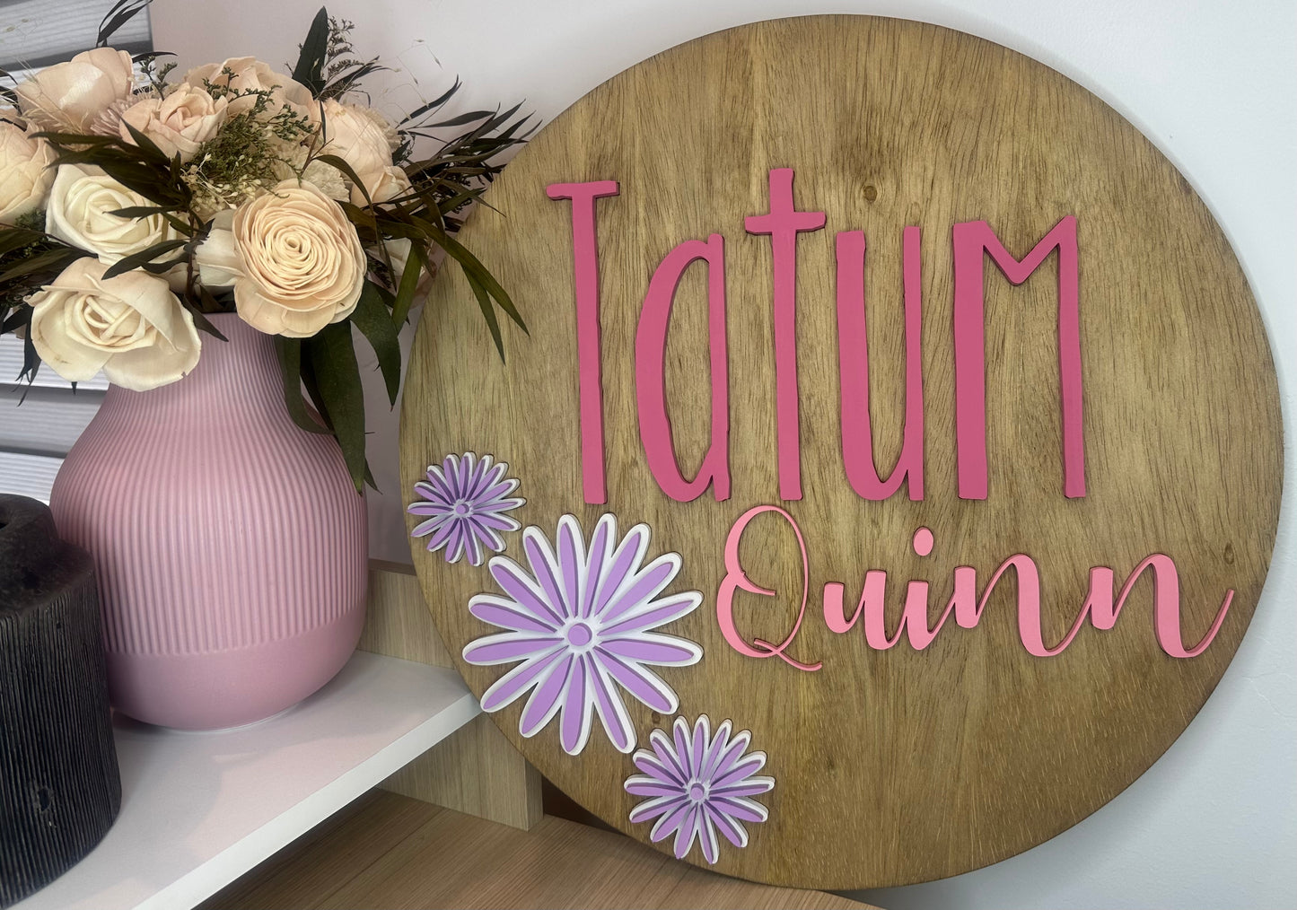 18” Aster Flower Nursery Sign