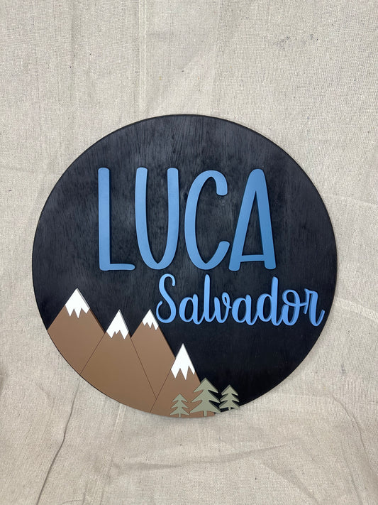 18” Mountain Nursery Sign
