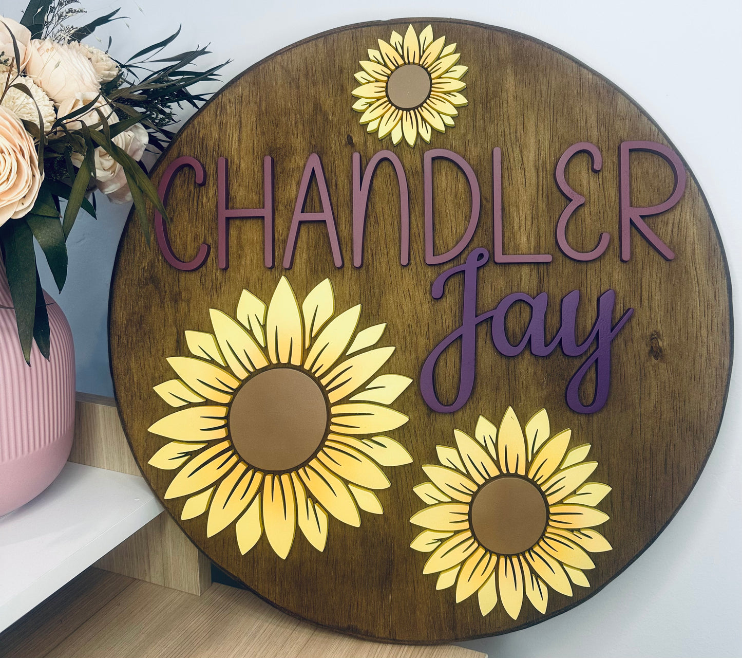 18” Sunflower Nursery Sign