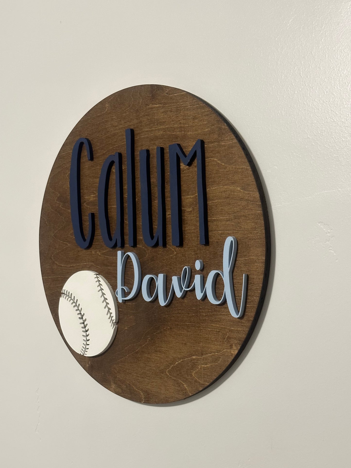 18” Small Baseball Nursery Sign
