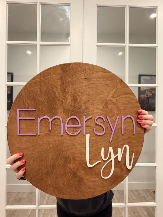 18" Name Nursery Sign