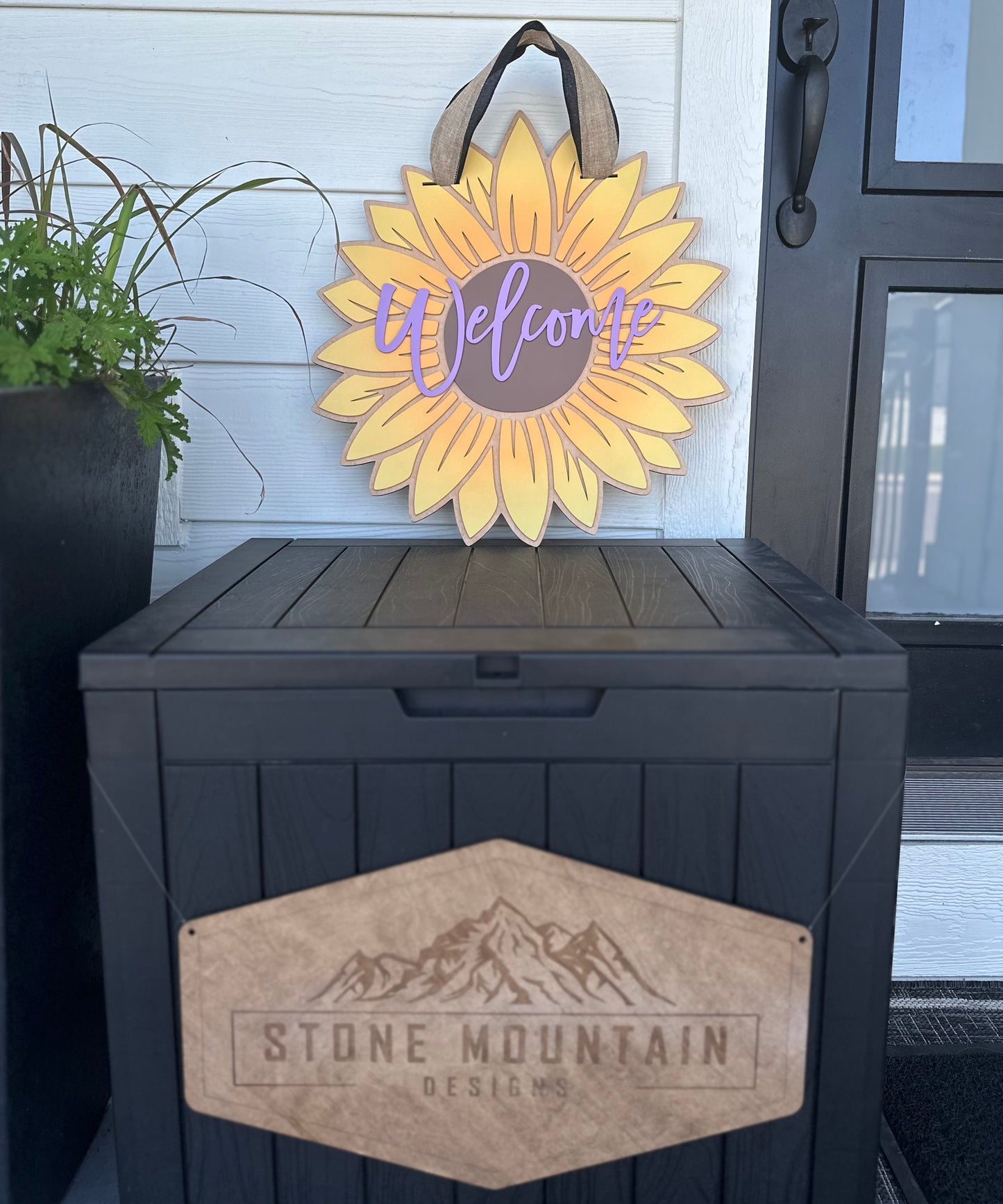 18” Sunflower Door Sign