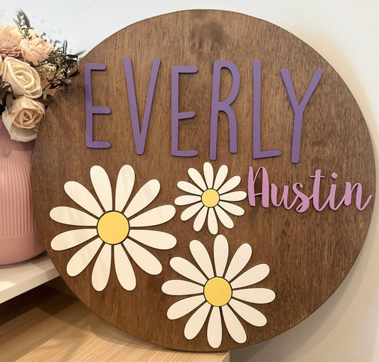 18” Daisy Nursery Sign