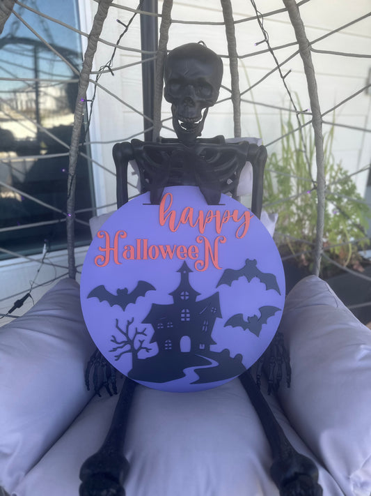 18” Haunted House Door Sign