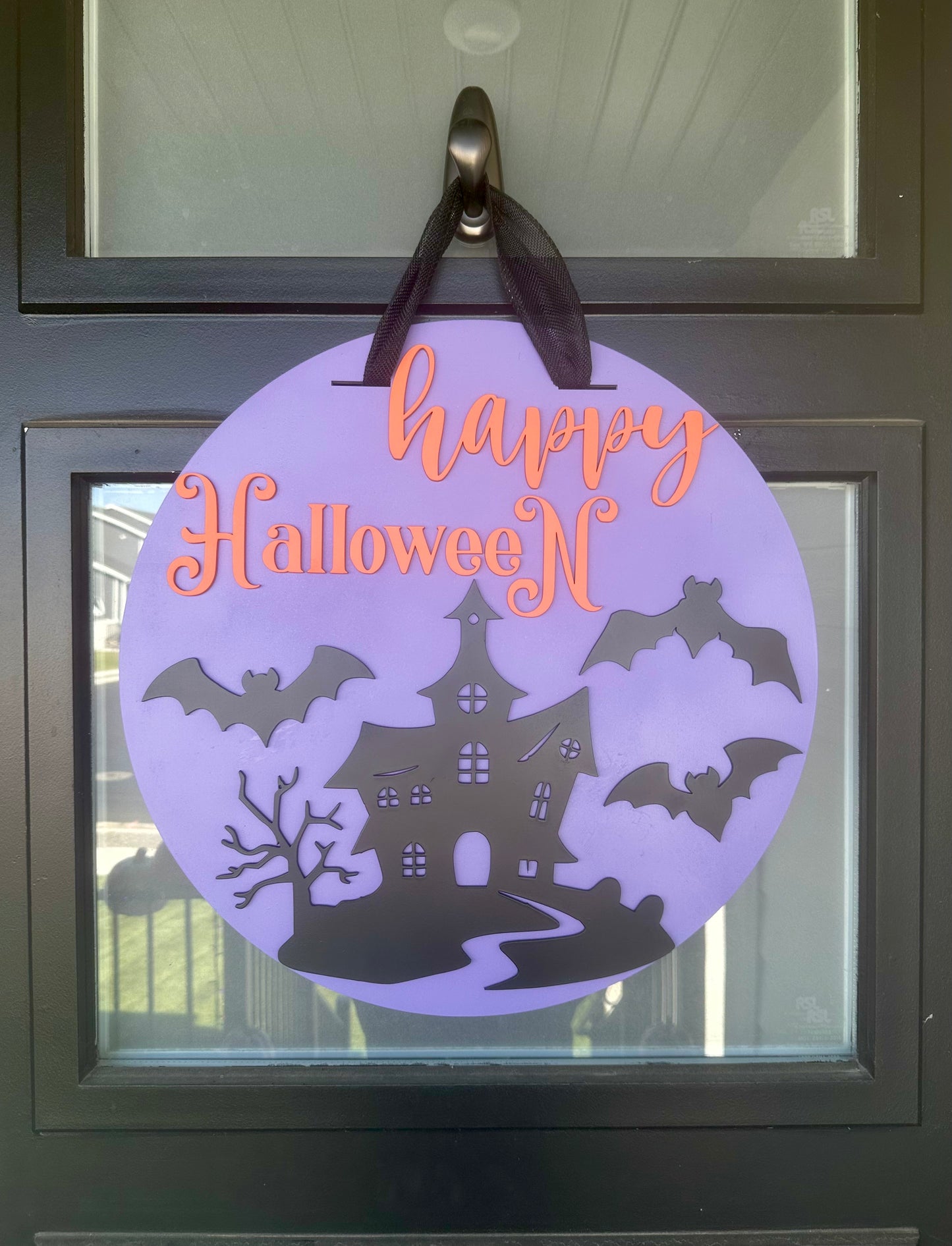 18” Haunted House Door Sign