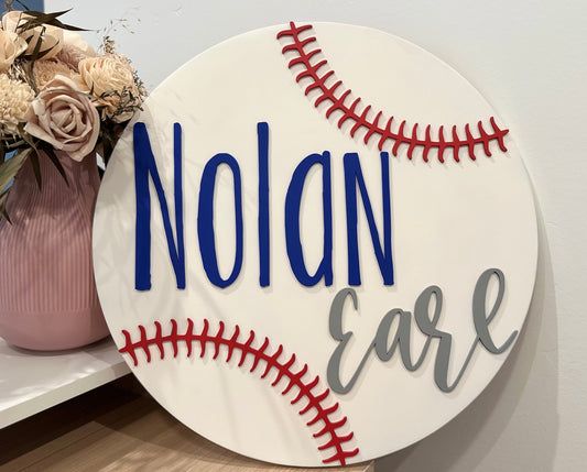 18” Baseball Nursery Sign