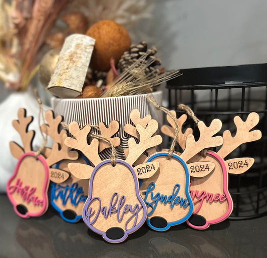 Personalized Reindeer Ornament