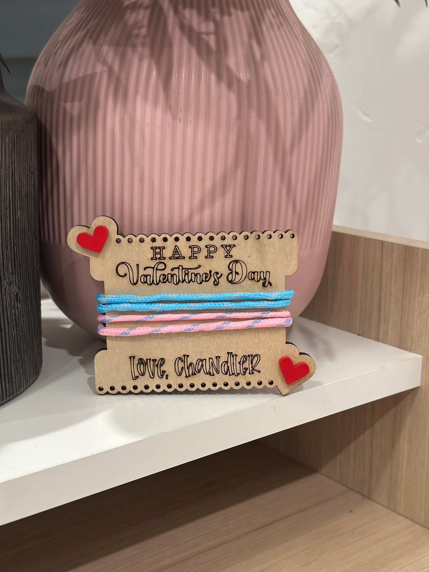 Valentine's Day Friendship Bracelet Party Favor