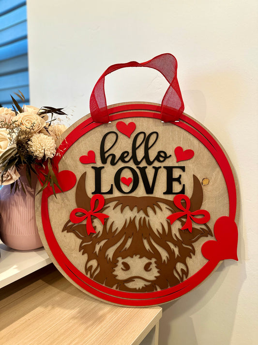 18” Highland Cow Door Sign