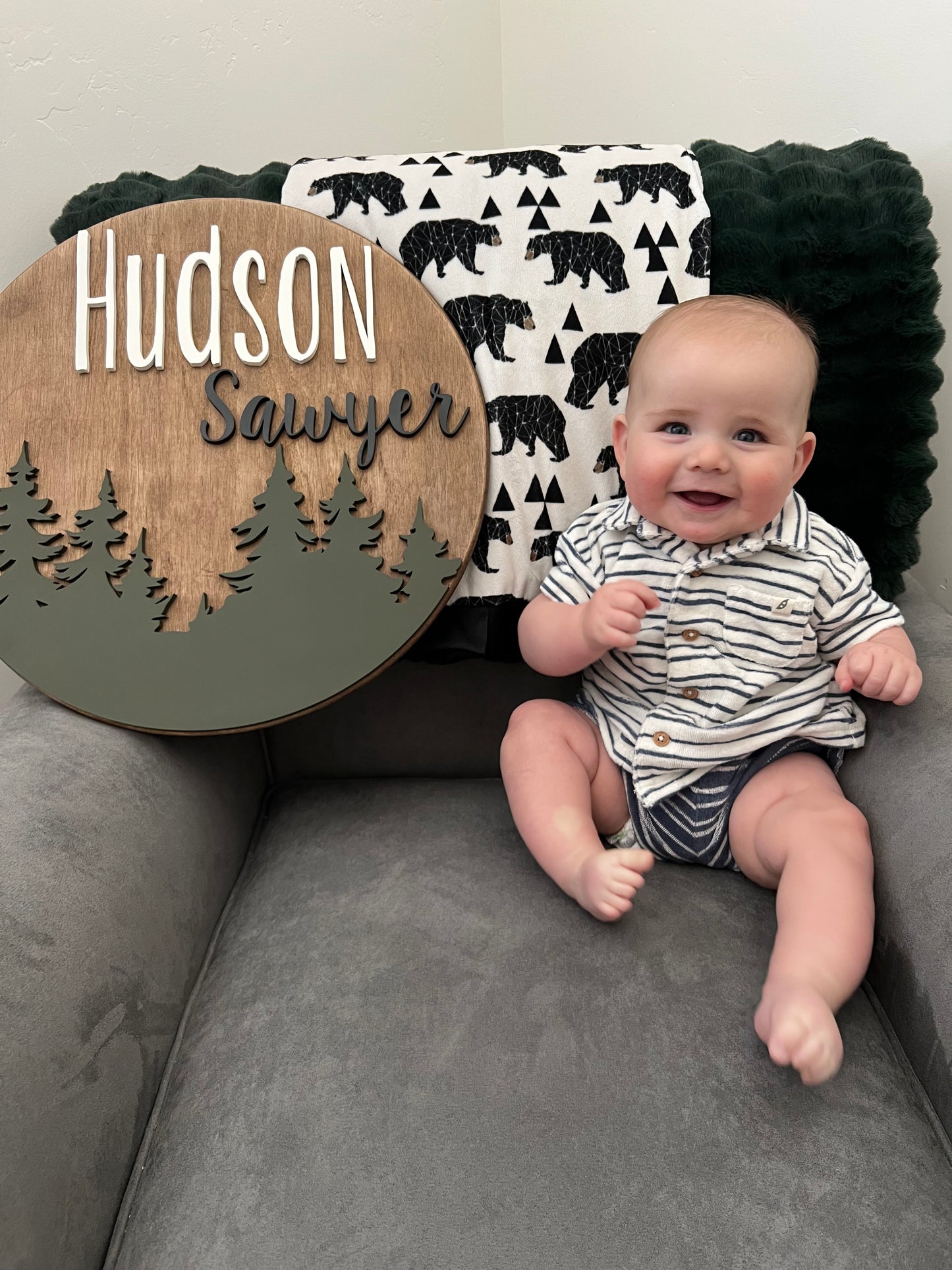18” Pine Tree Nursery Sign