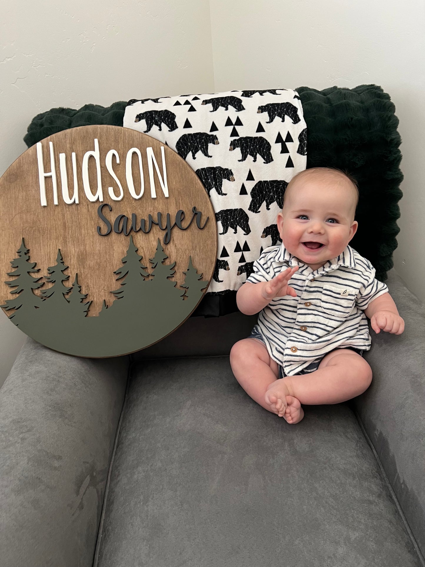 18” Pine Tree Nursery Sign