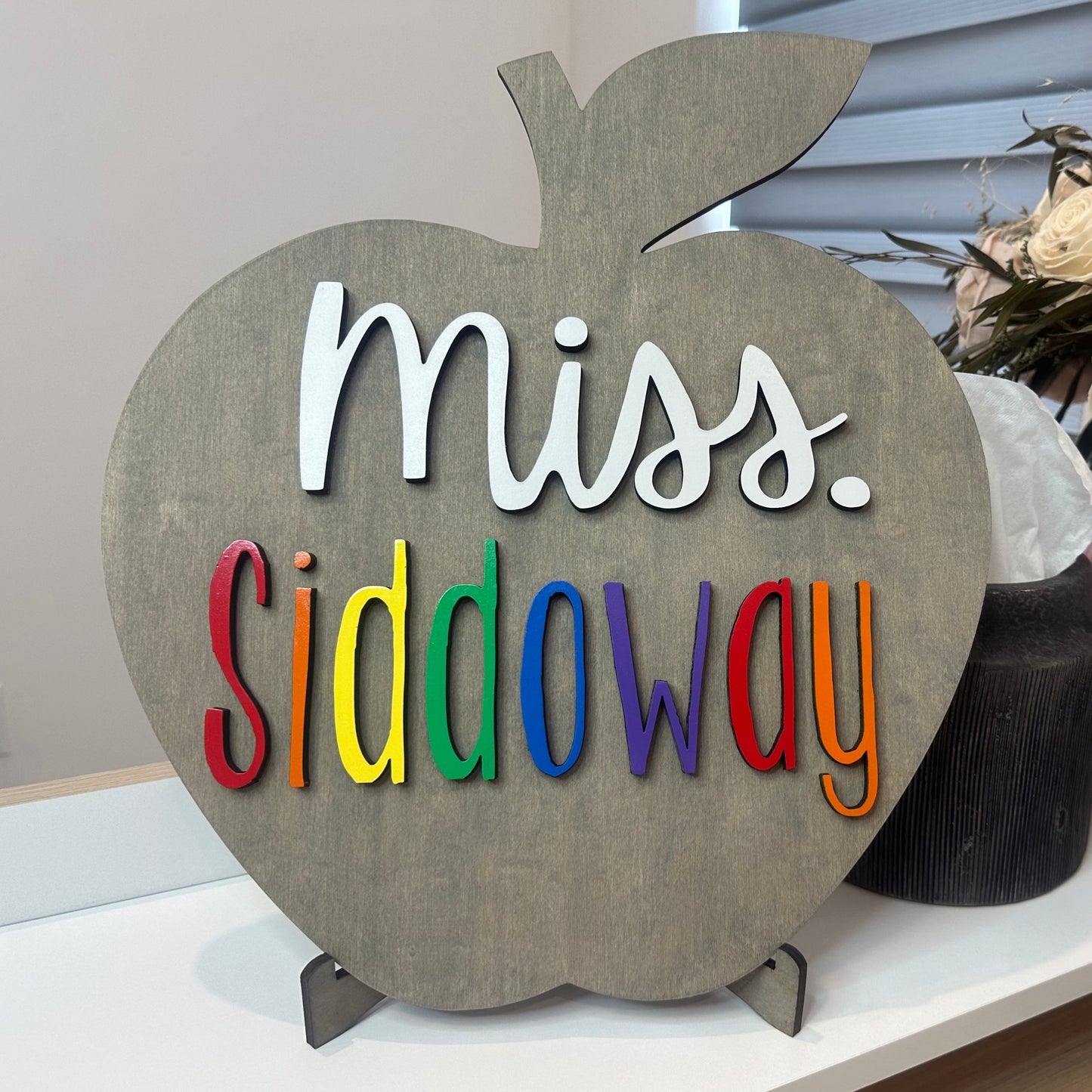 Teacher Apple Sign