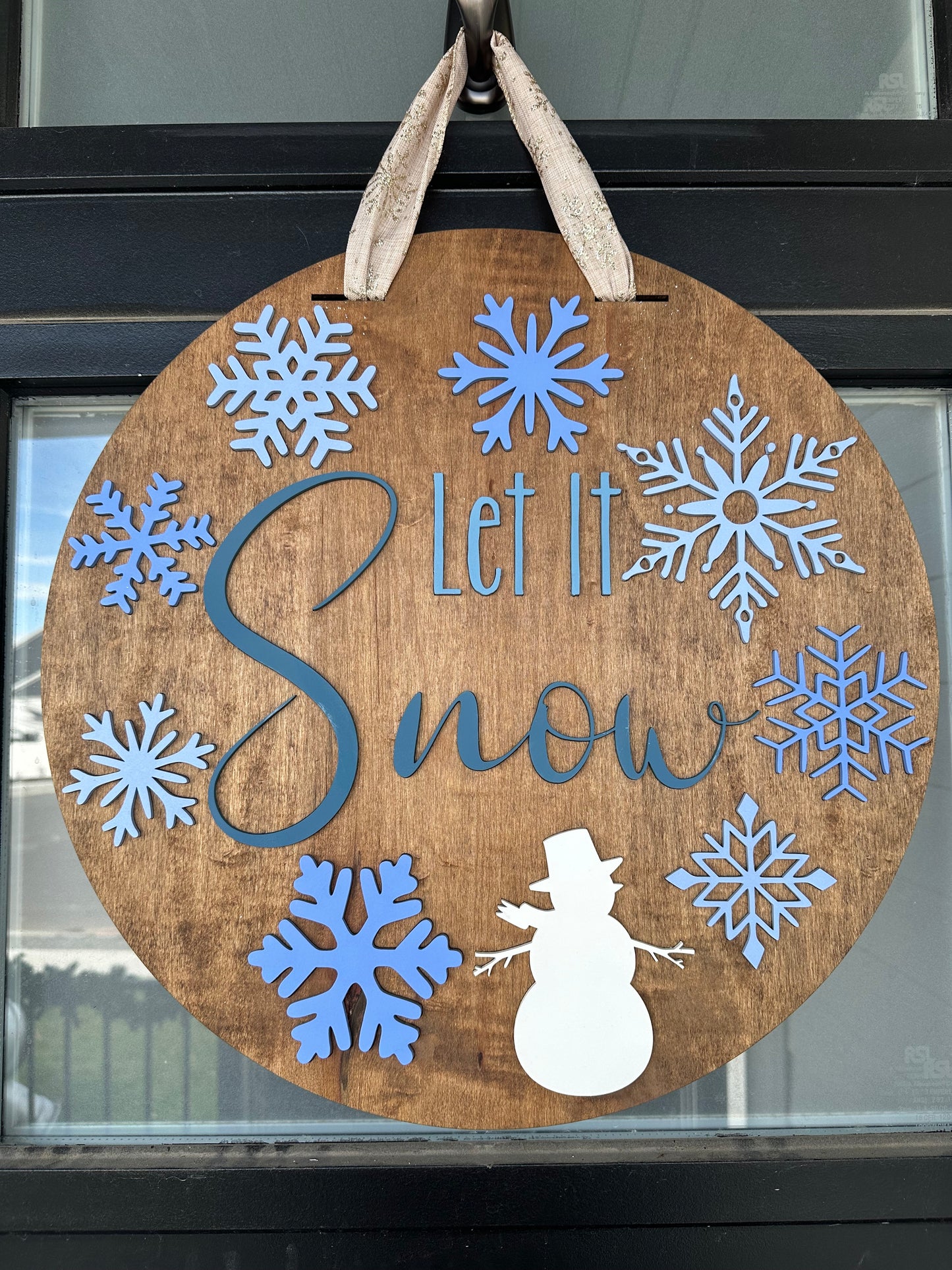 18” Let It Snow Door Sign
