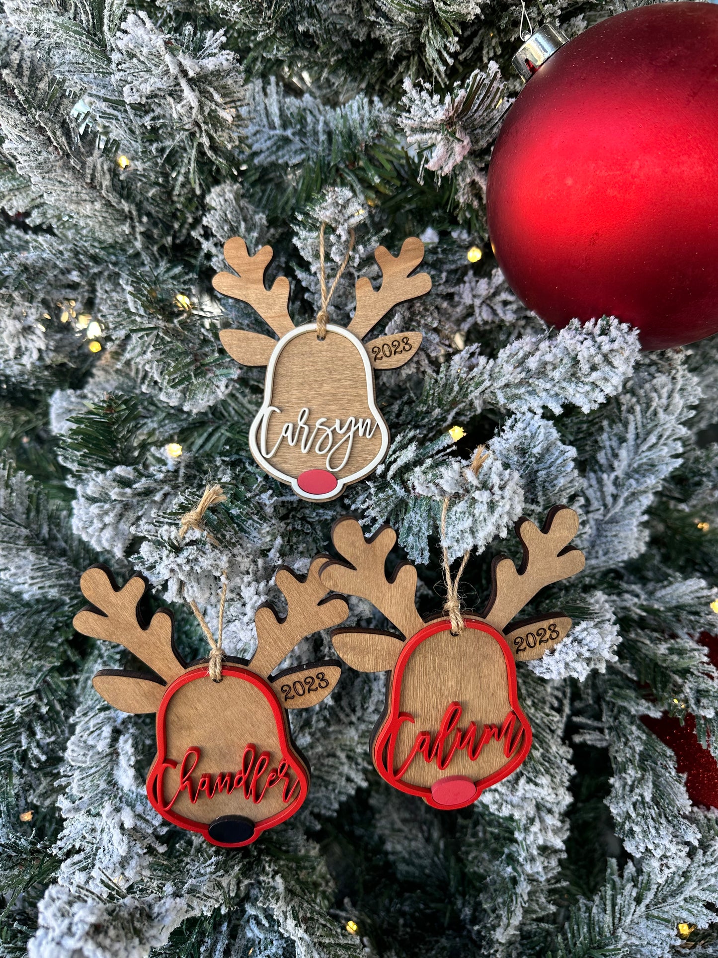 Personalized Reindeer Ornament
