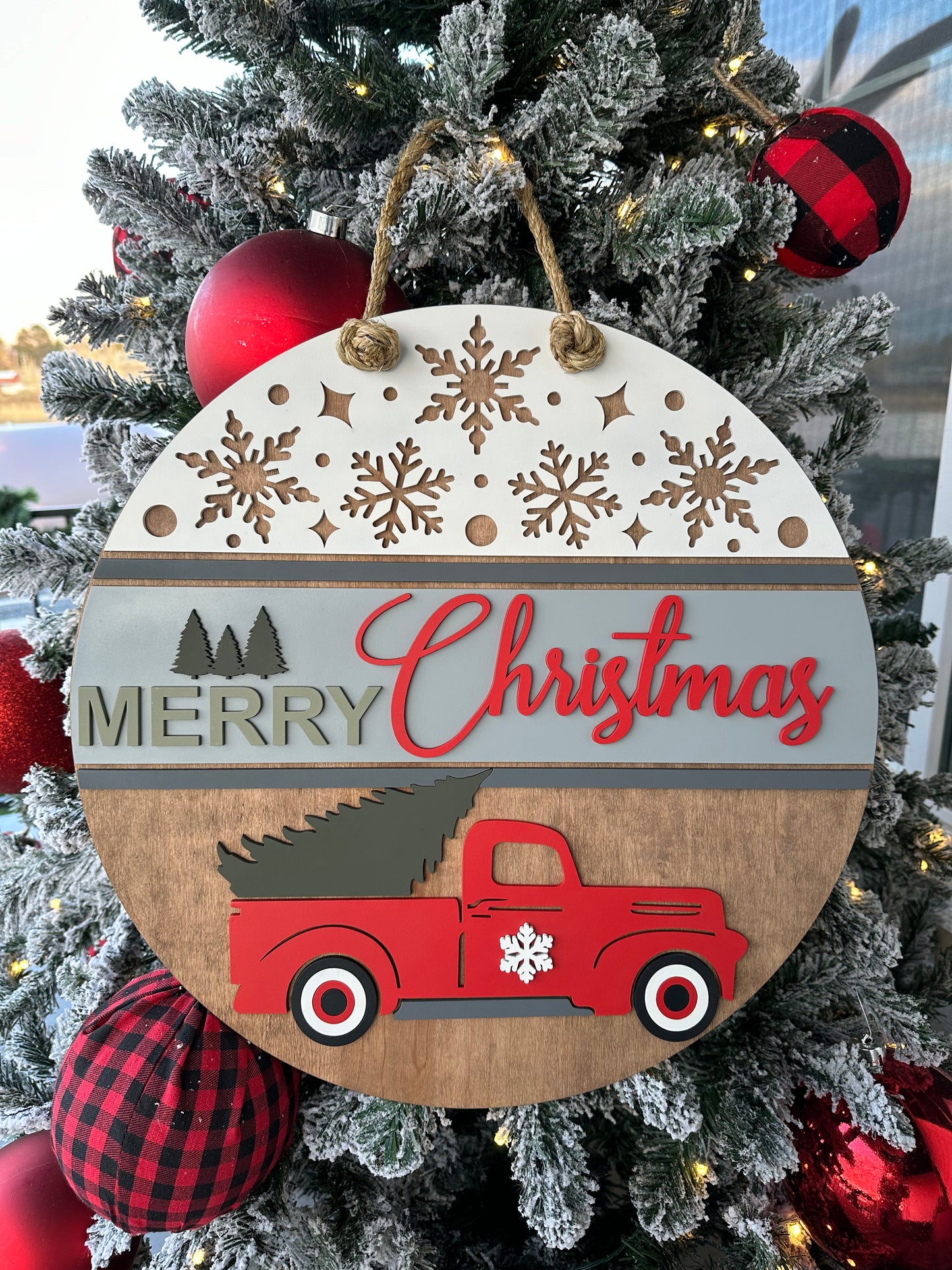 18” Christmas Truck Sign