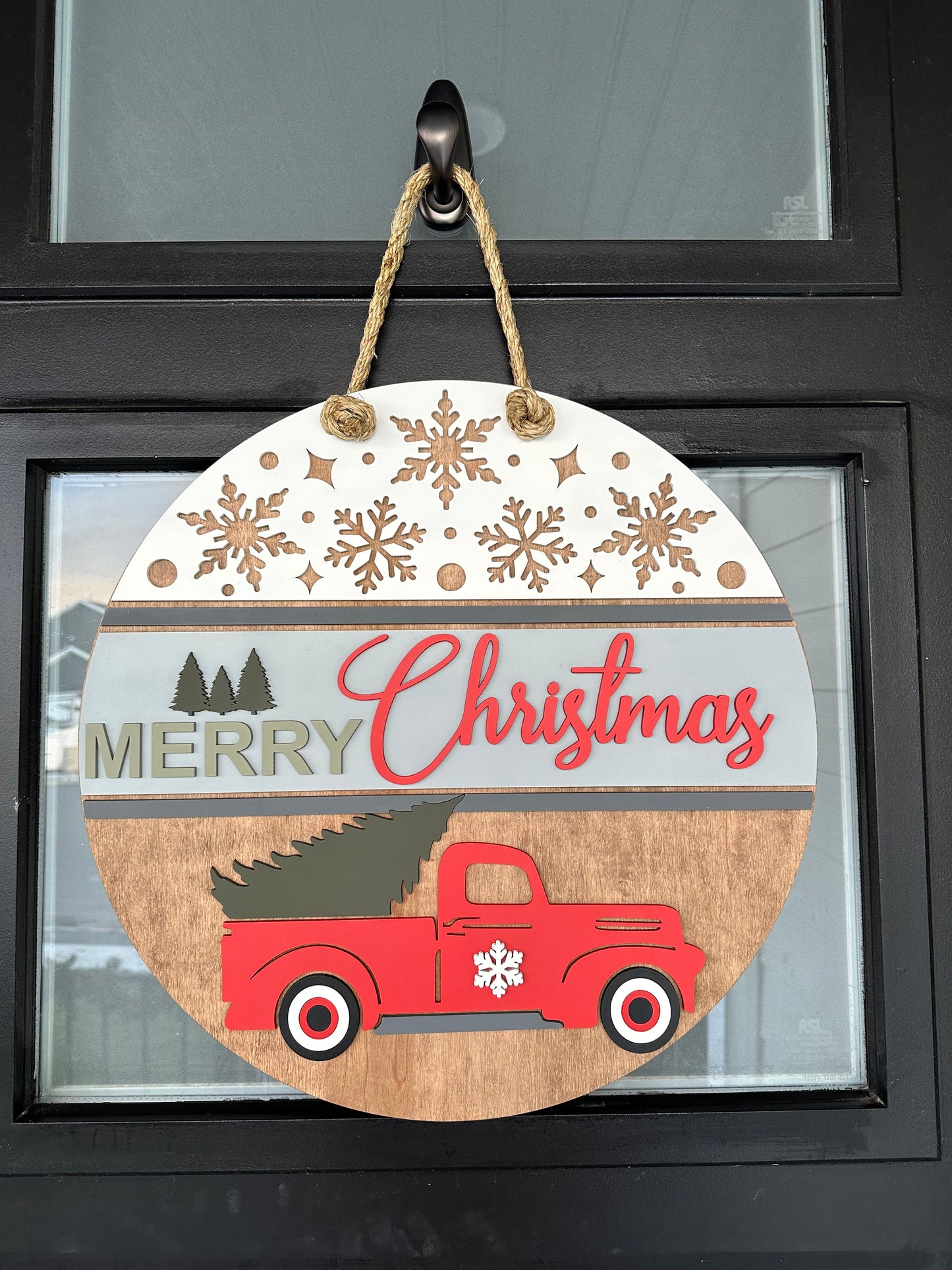 18” Christmas Truck Sign